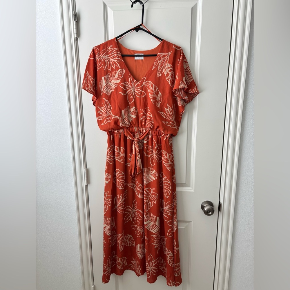 Sienna Sky Bold Orange dress